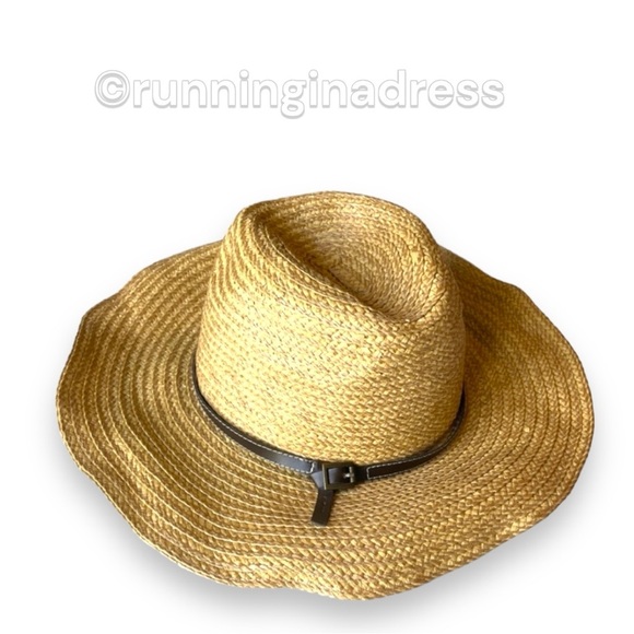 Nine West Packable Wire Brim Straw Sun Hat - Picture 6 of 10